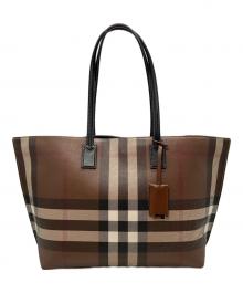 BURBERRY（バーバリー）の古着「LL MD SOFT TB TOTE」｜ブラウン×ブラック