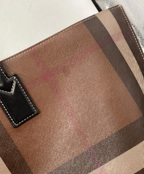 BURBERRY（バーバリー）BURBERRY (バーバリー) LL MD SOFT TB TOTE ブラウン×ブラックの古着・服飾アイテム