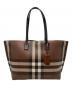 BURBERRY（バーバリー）の古着「LL MD SOFT TB TOTE」｜ブラウン×ブラック