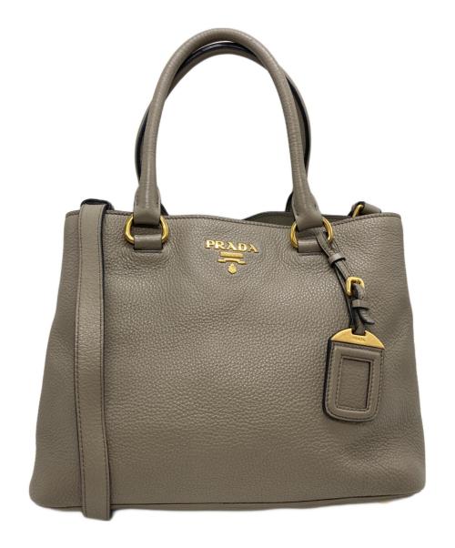 PRADA（プラダ）PRADA (プラダ) 2WAYバッグ グレージュの古着・服飾アイテム