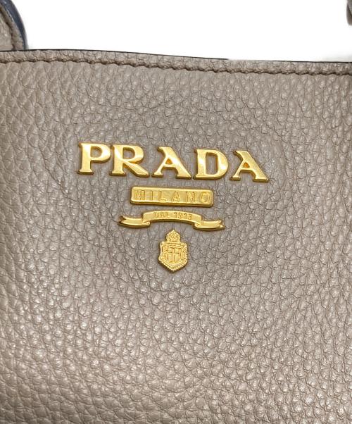 PRADA（プラダ）PRADA (プラダ) 2WAYバッグ グレージュの古着・服飾アイテム
