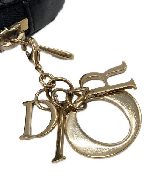 Christian Dior（クリスチャン ディオール）Christian Dior (クリスチャン ディオール) Lady Dior Call'in Dior カナージュ ラムスキン フォンホルダー ブラックの古着・服飾アイテム