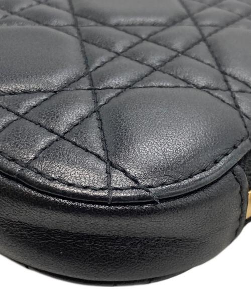 Christian Dior（クリスチャン ディオール）Christian Dior (クリスチャン ディオール) Lady Dior Call'in Dior カナージュ ラムスキン フォンホルダー ブラックの古着・服飾アイテム