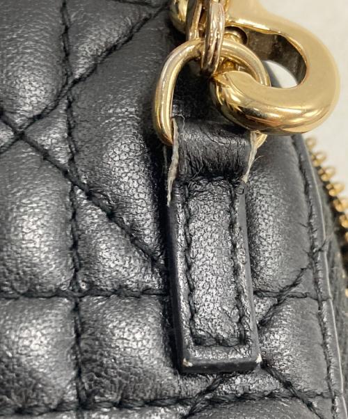 Christian Dior（クリスチャン ディオール）Christian Dior (クリスチャン ディオール) Lady Dior Call'in Dior カナージュ ラムスキン フォンホルダー ブラックの古着・服飾アイテム