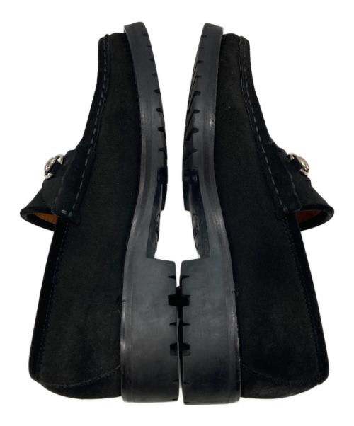 GUCCI（グッチ）GUCCI (グッチ) スエードビットローファー ブラック サイズ:7の古着・服飾アイテム