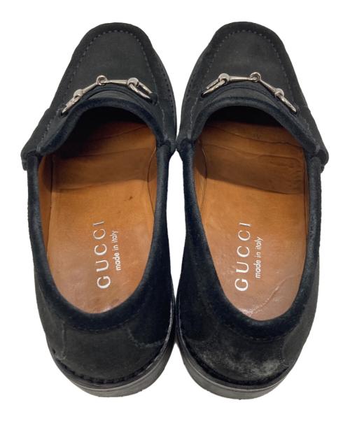 GUCCI（グッチ）GUCCI (グッチ) スエードビットローファー ブラック サイズ:7の古着・服飾アイテム