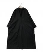 YLEVEイレーヴ）の古着「コットンタイプライターロングカフタンシャツ」｜ブラック