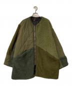 TOWN CRAFT×BEAUTY&YOUTHタウンクラフト×ビューティーアンドユース）の古着「別注 パッチワークキルティングジャケット」｜オリーブ