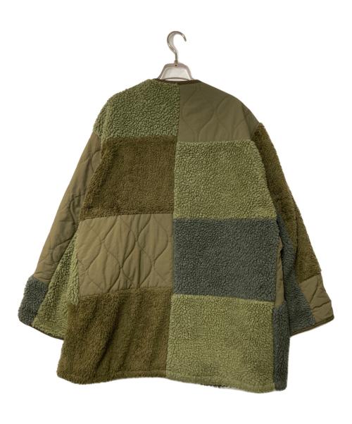 TOWN CRAFT（タウンクラフト）TOWN CRAFT (タウンクラフト) BEAUTY&YOUTH (ビューティーアンドユース) 別注 パッチワークキルティングジャケット オリーブ サイズ:Fの古着・服飾アイテム