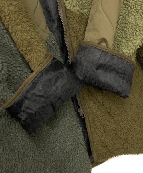 TOWN CRAFT（タウンクラフト）TOWN CRAFT (タウンクラフト) BEAUTY&YOUTH (ビューティーアンドユース) 別注 パッチワークキルティングジャケット オリーブ サイズ:Fの古着・服飾アイテム