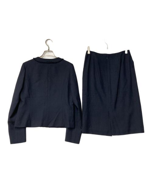 Demi-Luxe Beams（デミルクス ビームス）Demi-Luxe Beams (デミルクス ビームス) スラブツイード スカートセットアップ ネイビー サイズ:36の古着・服飾アイテム