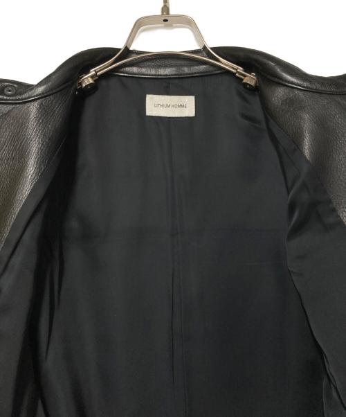 LITHIUM HOMME（リチウムオム・ファム）LITHIUM HOMME (リチウムオム・ファム) レザージャケット ブラック サイズ:46の古着・服飾アイテム
