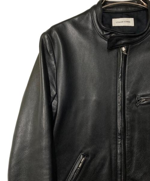 LITHIUM HOMME（リチウムオム・ファム）LITHIUM HOMME (リチウムオム・ファム) レザージャケット ブラック サイズ:46の古着・服飾アイテム