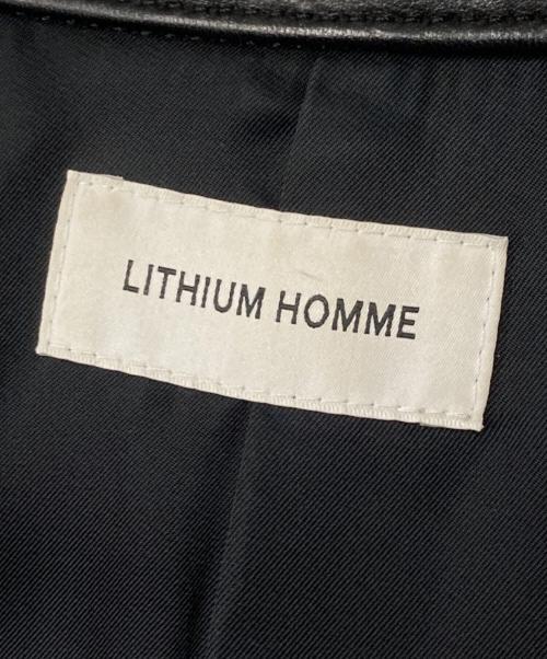 LITHIUM HOMME（リチウムオム・ファム）LITHIUM HOMME (リチウムオム・ファム) レザージャケット ブラック サイズ:46の古着・服飾アイテム