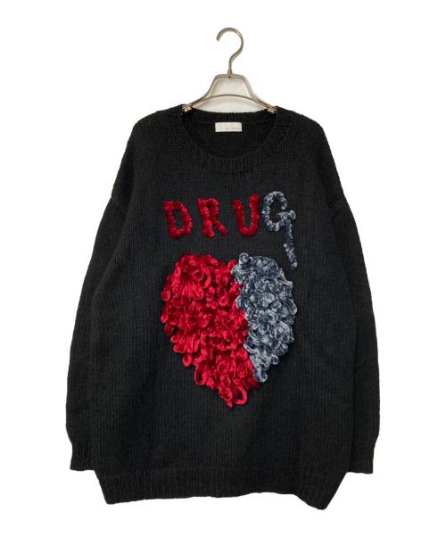 hazama（ハザマ）hazama (ハザマ) DRUGニット ブラック サイズ:Freeの古着・服飾アイテム