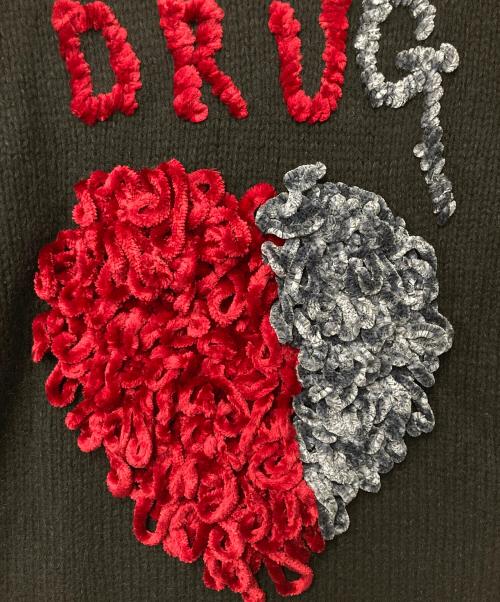 hazama（ハザマ）hazama (ハザマ) DRUGニット ブラック サイズ:Freeの古着・服飾アイテム