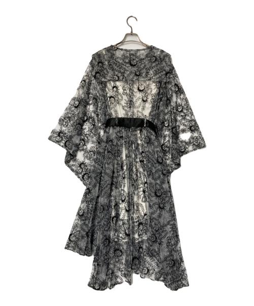 hazama（ハザマ）hazama (ハザマ) 狂った正義が辿る末路のレースワンピース ブラック×ホワイト サイズ:Freeの古着・服飾アイテム