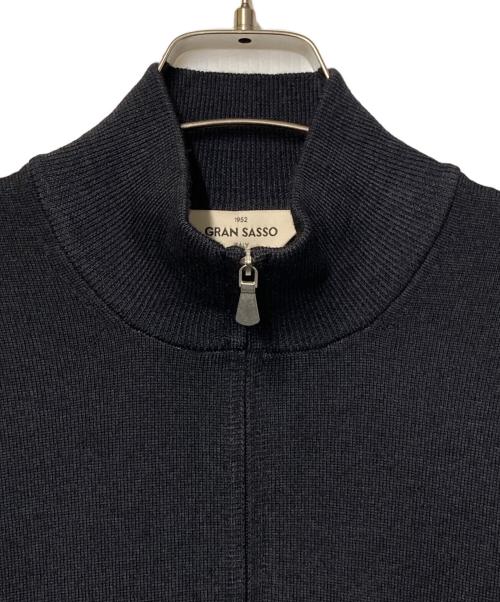 GRAN SASSO（グランサッソ）GRAN SASSO (グランサッソ) ハーフジップウールニット ダークグレー サイズ:46の古着・服飾アイテム