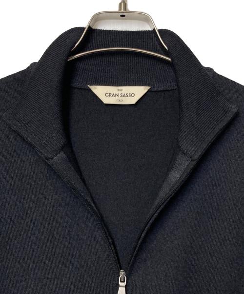 GRAN SASSO（グランサッソ）GRAN SASSO (グランサッソ) ハーフジップウールニット ダークグレー サイズ:46の古着・服飾アイテム