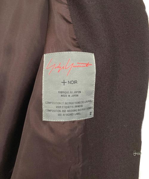yohji yamamoto+noir（ヨウジヤマモトプリュスノアール）yohji yamamoto+Noir (ヨウジヤマモトプリュスノアール) ウール アシンメトリーデザイン ロングジャケット ブラウン サイズ:2の古着・服飾アイテム