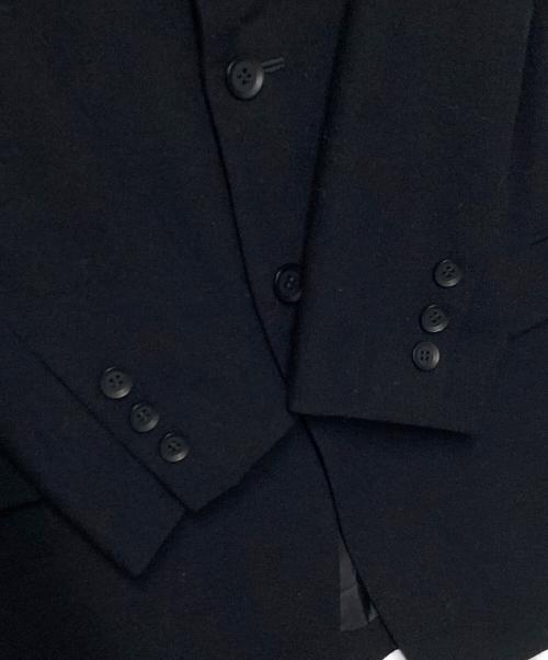 yohji yamamoto+noir（ヨウジヤマモトプリュスノアール）yohji yamamoto+noir (ヨウジヤマモトプリュスノアール) ウール3Bロングジャケット ブラック サイズ:1の古着・服飾アイテム