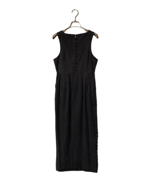 Little suzie（リトルスージー）Little suzie (リトルスージー) リネンノースリーブワンピース グレー サイズ:Freeの古着・服飾アイテム