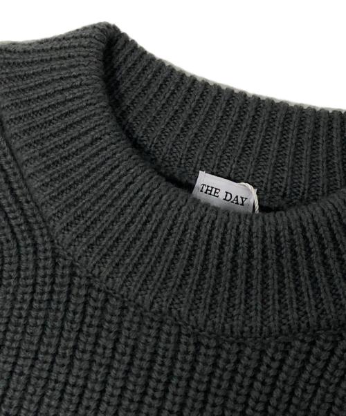 THE DAY（ザデイ）the DAY (ザデイ) LOW GAUGE MERINO CREWNECK KNIT グレー サイズ:2の古着・服飾アイテム