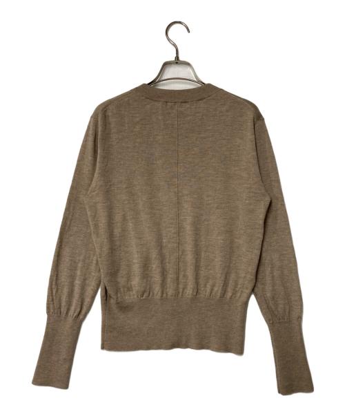 Whim Gazette（ウィムガゼット）Whim Gazette (ウィムガゼット) ウールハイゲージカーディガン ブラウン サイズ:Freeの古着・服飾アイテム