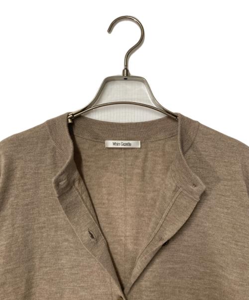 Whim Gazette（ウィムガゼット）Whim Gazette (ウィムガゼット) ウールハイゲージカーディガン ブラウン サイズ:Freeの古着・服飾アイテム