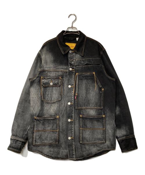 FenG CHen WANG（フェンチェンワン）FenG CHen WANG (フェンチェンワン) LEVI'S RED (リーバイス レッド) Crossover Tie Dye Denim Jacket ブラック×グレー サイズ:Ｍの古着・服飾アイテム