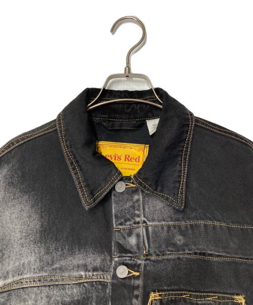 FenG CHen WANG（フェンチェンワン）FenG CHen WANG (フェンチェンワン) LEVI'S RED (リーバイス レッド) Crossover Tie Dye Denim Jacket ブラック×グレー サイズ:Ｍの古着・服飾アイテム