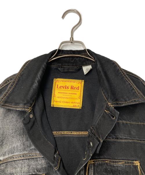FenG CHen WANG（フェンチェンワン）FenG CHen WANG (フェンチェンワン) LEVI'S RED (リーバイス レッド) Crossover Tie Dye Denim Jacket ブラック×グレー サイズ:Ｍの古着・服飾アイテム