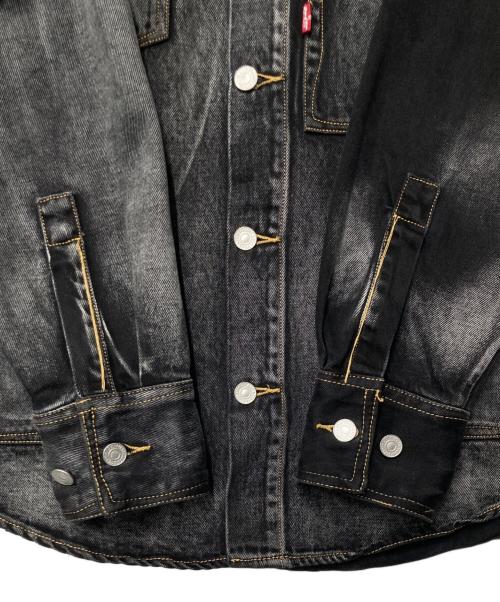 FenG CHen WANG（フェンチェンワン）FenG CHen WANG (フェンチェンワン) LEVI'S RED (リーバイス レッド) Crossover Tie Dye Denim Jacket ブラック×グレー サイズ:Ｍの古着・服飾アイテム