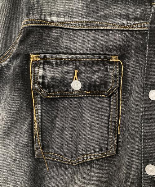 FenG CHen WANG（フェンチェンワン）FenG CHen WANG (フェンチェンワン) LEVI'S RED (リーバイス レッド) Crossover Tie Dye Denim Jacket ブラック×グレー サイズ:Ｍの古着・服飾アイテム