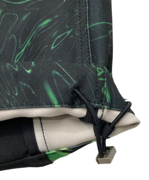 FenG CHen WANG（フェンチェンワン）FenG CHen WANG (フェンチェンワン) Lacquerware Print Cargo Pants ブラック×グリーン サイズ:Lの古着・服飾アイテム