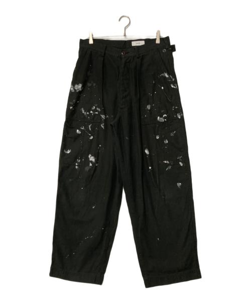 MARKA（マーカ）MARKA (マーカ) BAKER PANTS PAINTED ブラック サイズ:3の古着・服飾アイテム