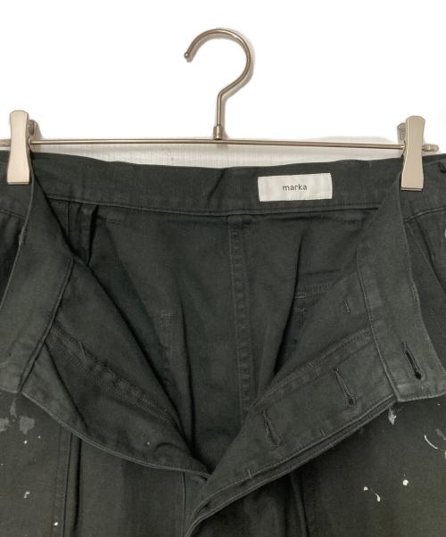 MARKA（マーカ）MARKA (マーカ) BAKER PANTS PAINTED ブラック サイズ:3の古着・服飾アイテム
