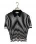 JOHN SMEDLEY（ジョンスメドレー）の古着「ボーダーポロシャツ」｜ブラック×ホワイト