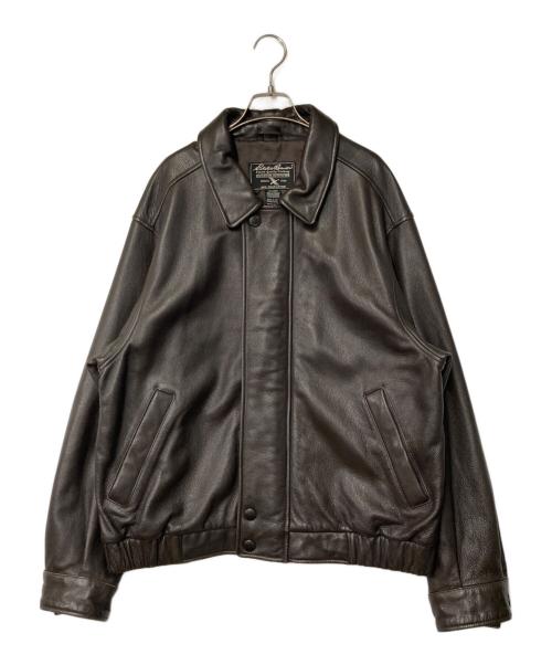 Eddie Bauer（エディーバウアー）Eddie Bauer (エディーバウアー) レザージャケット ブラウン サイズ:Lの古着・服飾アイテム