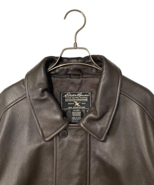 Eddie Bauer（エディーバウアー）Eddie Bauer (エディーバウアー) レザージャケット ブラウン サイズ:Lの古着・服飾アイテム
