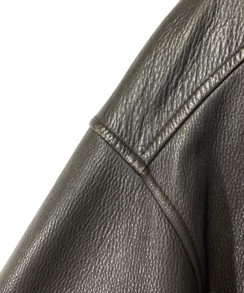 Eddie Bauer（エディーバウアー）Eddie Bauer (エディーバウアー) レザージャケット ブラウン サイズ:Lの古着・服飾アイテム