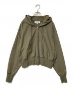 Americanaアメリカーナ）の古着「クロップドスウェットパーカー」｜カーキ