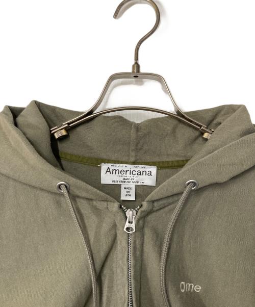 Americana（アメリカーナ）Americana (アメリカーナ) クロップドスウェットパーカー カーキ サイズ:-の古着・服飾アイテム