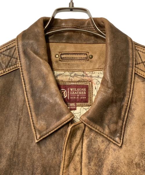 wilsons leather（ウィルソンズレザー）wilsons leather (ウィルソンズレザー) レザーブルゾン ブラウン サイズ:XXLの古着・服飾アイテム