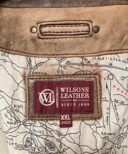 wilsons leather（ウィルソンズレザー）wilsons leather (ウィルソンズレザー) レザーブルゾン ブラウン サイズ:XXLの古着・服飾アイテム