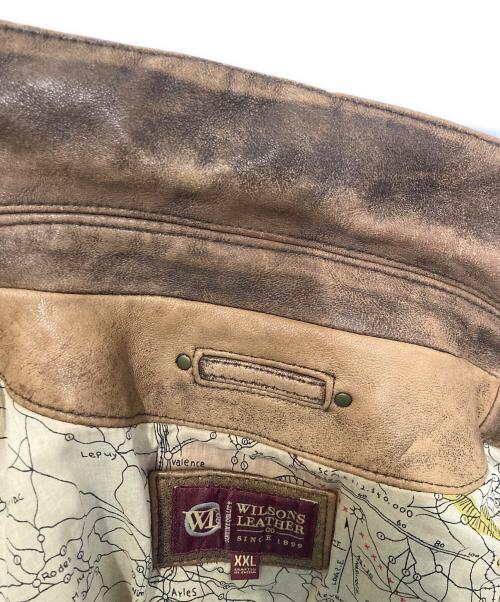wilsons leather（ウィルソンズレザー）wilsons leather (ウィルソンズレザー) レザーブルゾン ブラウン サイズ:XXLの古着・服飾アイテム