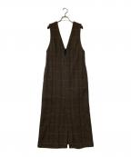 MACPHEEマカフィー）の古着「ビンテージツイード ジャンパースカート」｜ブラウン