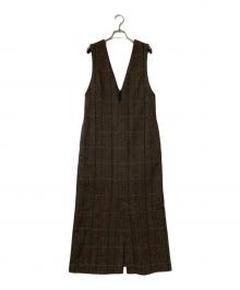 MACPHEE（マカフィー）の古着「ビンテージツイード ジャンパースカート」｜ブラウン