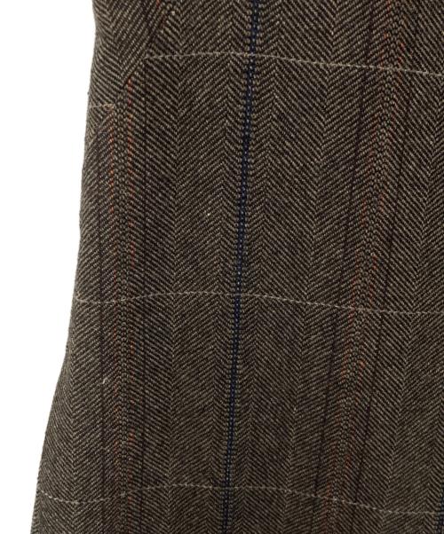 MACPHEE（マカフィー）MACPHEE (マカフィー) ビンテージツイード ジャンパースカート ブラウン サイズ:36の古着・服飾アイテム