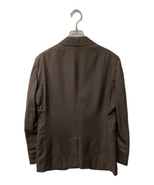 TOMORROW LAND PILGRIM（トゥモローランド ピルグリム）TOMORROW LAND PILGRIM (トゥモローランド ピルグリム) ウールシルク 2ボタンテーラードジャケット ブラウン サイズ:44の古着・服飾アイテム